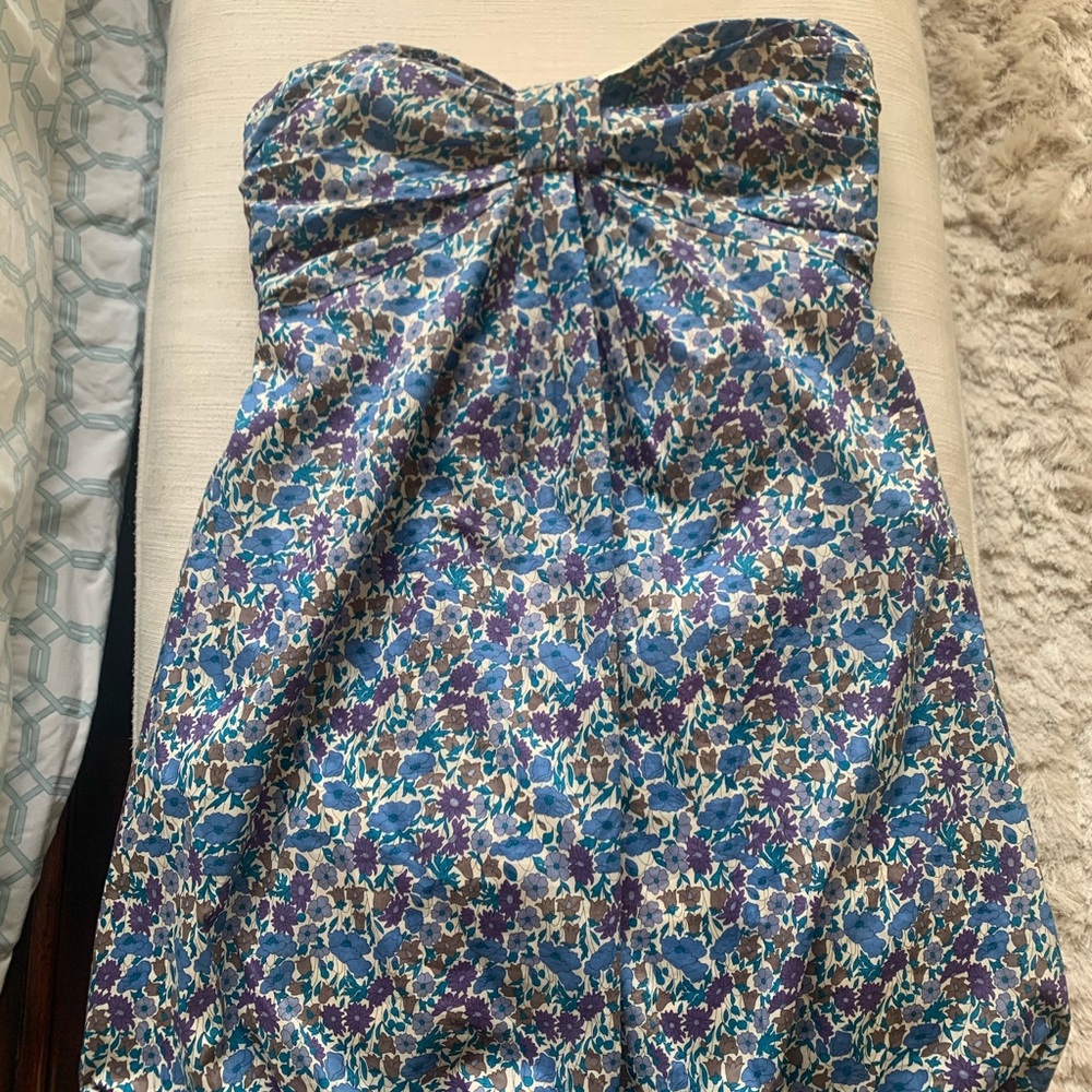 J. Crew floral strapless dress, Size 4